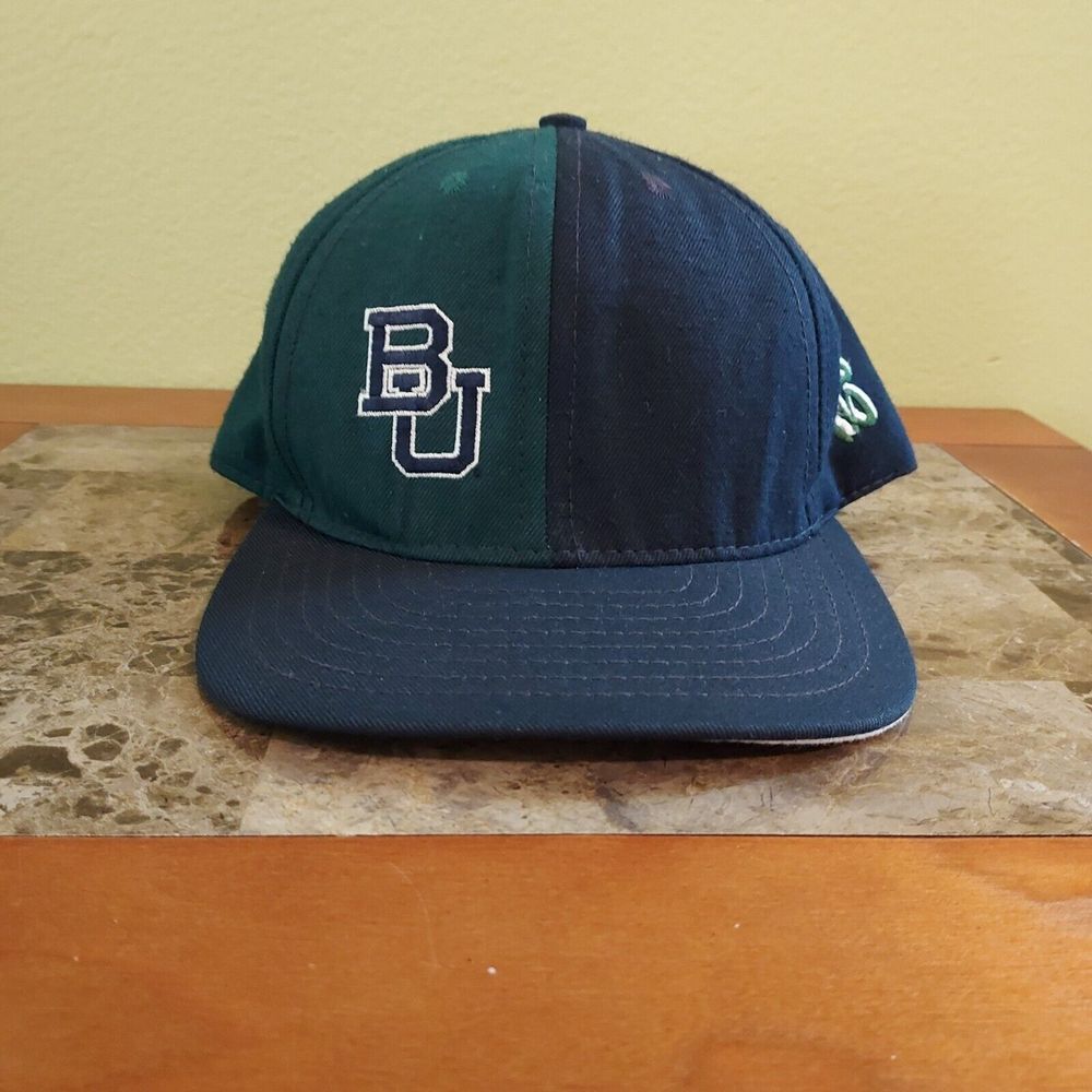 Vintage Baylor University Bears Mens Strapback California Headwear Colorblock ML